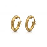 18K Kyte Quilted Gold Hoops