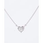 Pure Heart Solitaire Silver Necklace