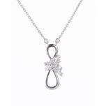 Tie Knot Silver Necklace 