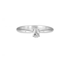 Pear Solitaire Ring