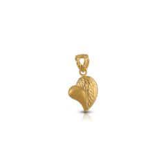 18K Kyte Textured Heart Pendant