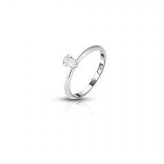Pear Solitaire Ring