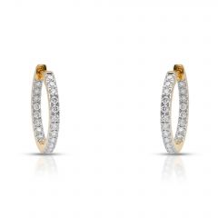 Inside-Out Pavé Hoop Lab Grown Diamond Earrings