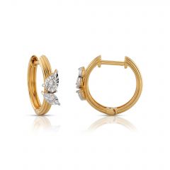Pear Huggie Lab Grown Diamond Earrings