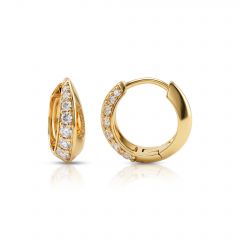 Pavé Huggie Lab Grown Diamond Earrings