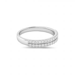 Duo Double Row Lab Grown Diamond Ring