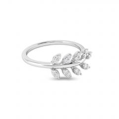 Laurel Leaf Lab Grown Diamond Ring