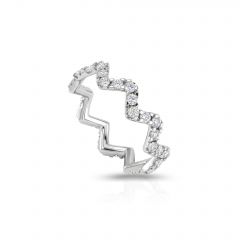Chevron Lab Grown Diamond Eternity Ring