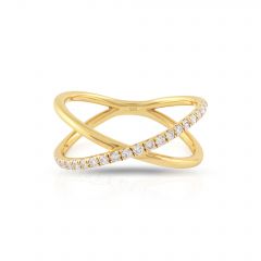 Cross Crisscross Lab Grown Diamond Ring