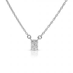 Mini Bezel Lab Grown Diamond Pendant Necklace