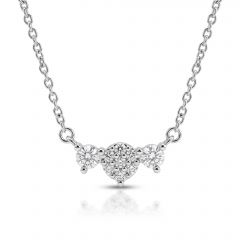 Trio Pavé Bar Lab Grown Diamond Necklace