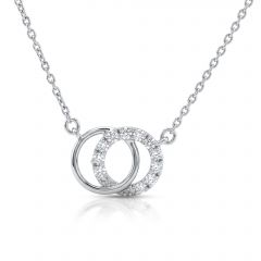 Interlocked Circles Lab Grown Diamond Necklace