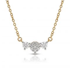Trio Pavé Bar Lab Grown Diamond Necklace