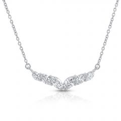 Marquise Crown Lab Grown Diamond Necklace