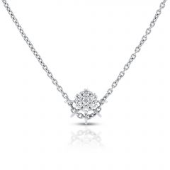 Flower Snowflake Lab Grown Diamond Necklace