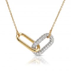 Paperclip Link Lab Grown Diamond Necklace