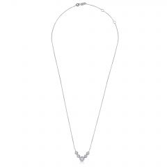 Graduated Cluster Lab Grown Diamond Necklace