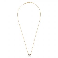 East-West Emerald Cut Lab Grown Diamond Necklace