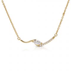 Wave Marquise Lab Grown Diamond Necklace