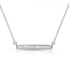 Baguette Bar Lab Grown Diamond Necklace