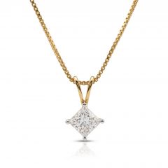 Princess Solitaire Lab Grown Diamond Necklace