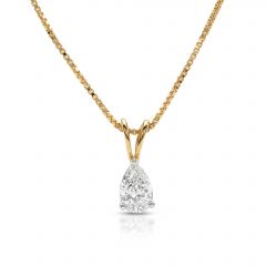 Pear Solitaire Lab Grown Diamond Necklace