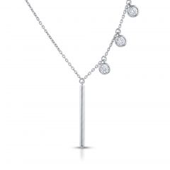 Lariat Bar Drop Lab Grown Diamond Necklace