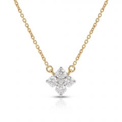Clover Petal Lab Grown Diamond Necklace