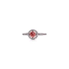 14K Kyte White Gold Pink Diamond Halo Ring